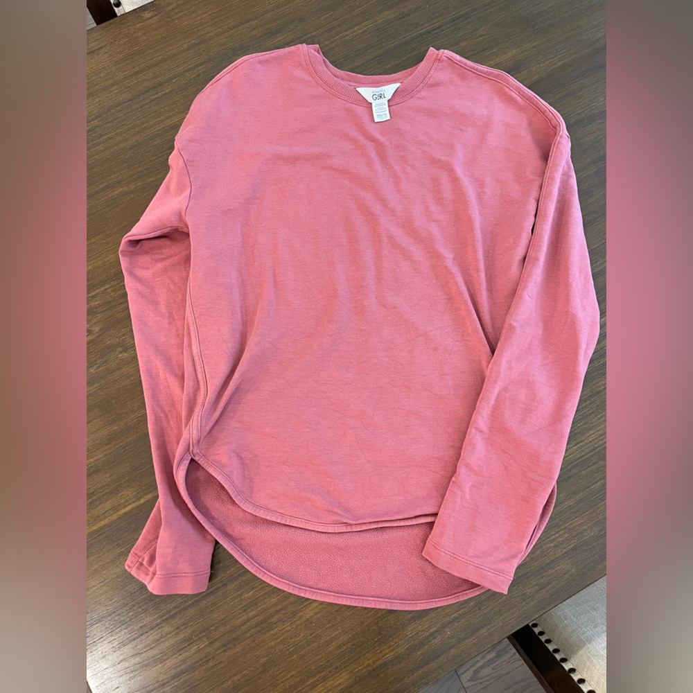 Athleta Pink Fleece Long Sleeve Shirt